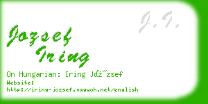 jozsef iring business card